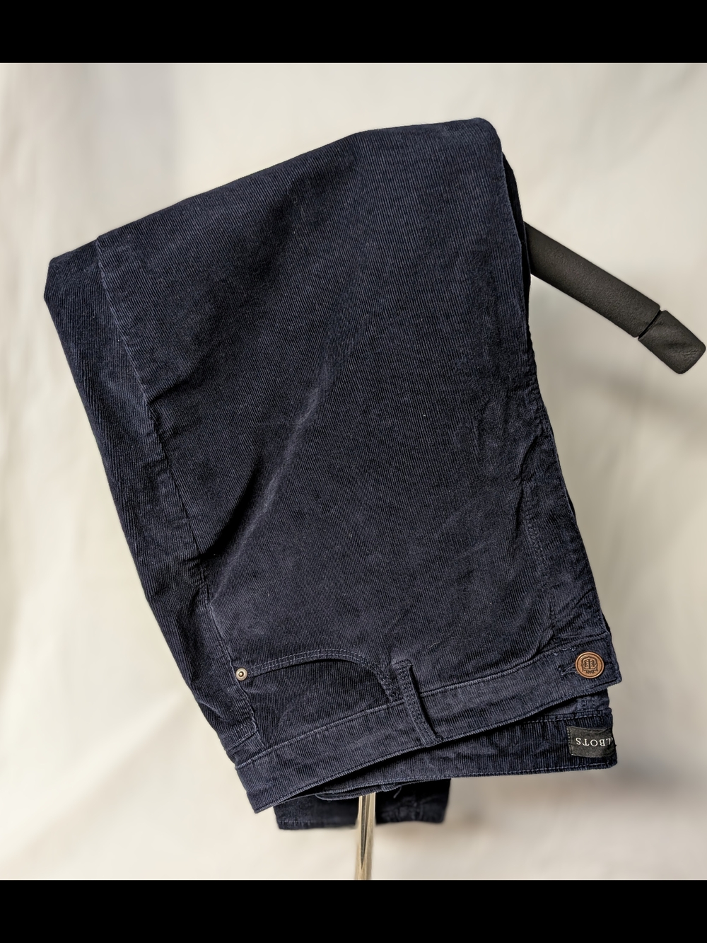 Talbots Pants Womens 20WP Corduroy Blue High Waist Straight Jegging